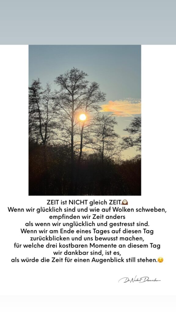 Dr. Norbert Dennerlein: ZEIT ist NICHT gleich ZEIT