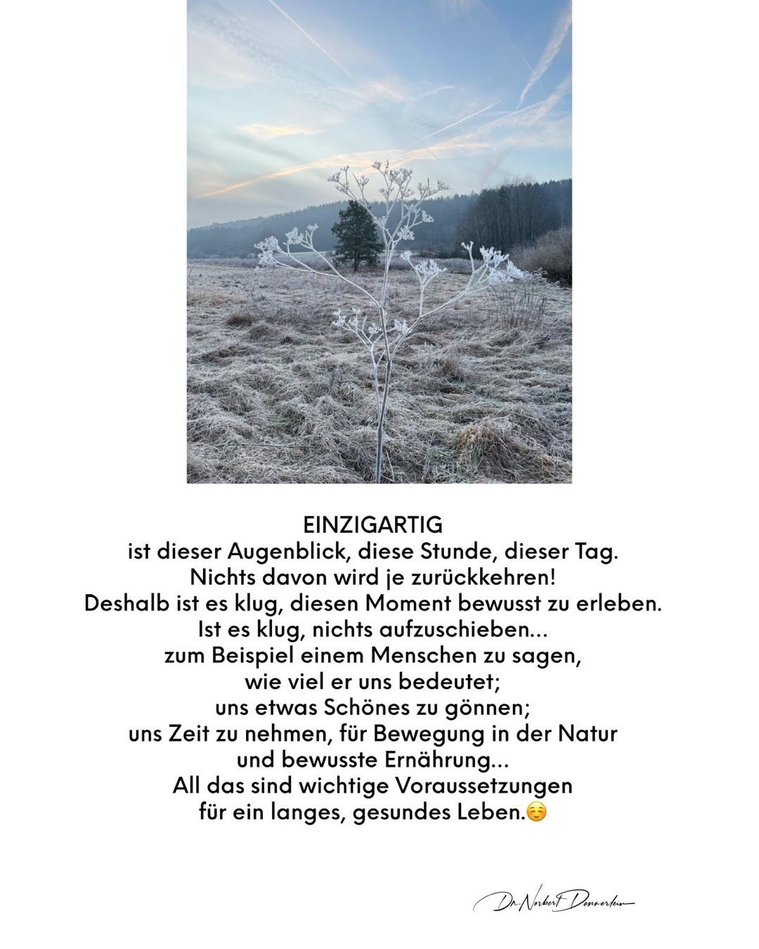 EINZIGARTIG ist dieser Augenblick, diese Stunde, dieser Tag