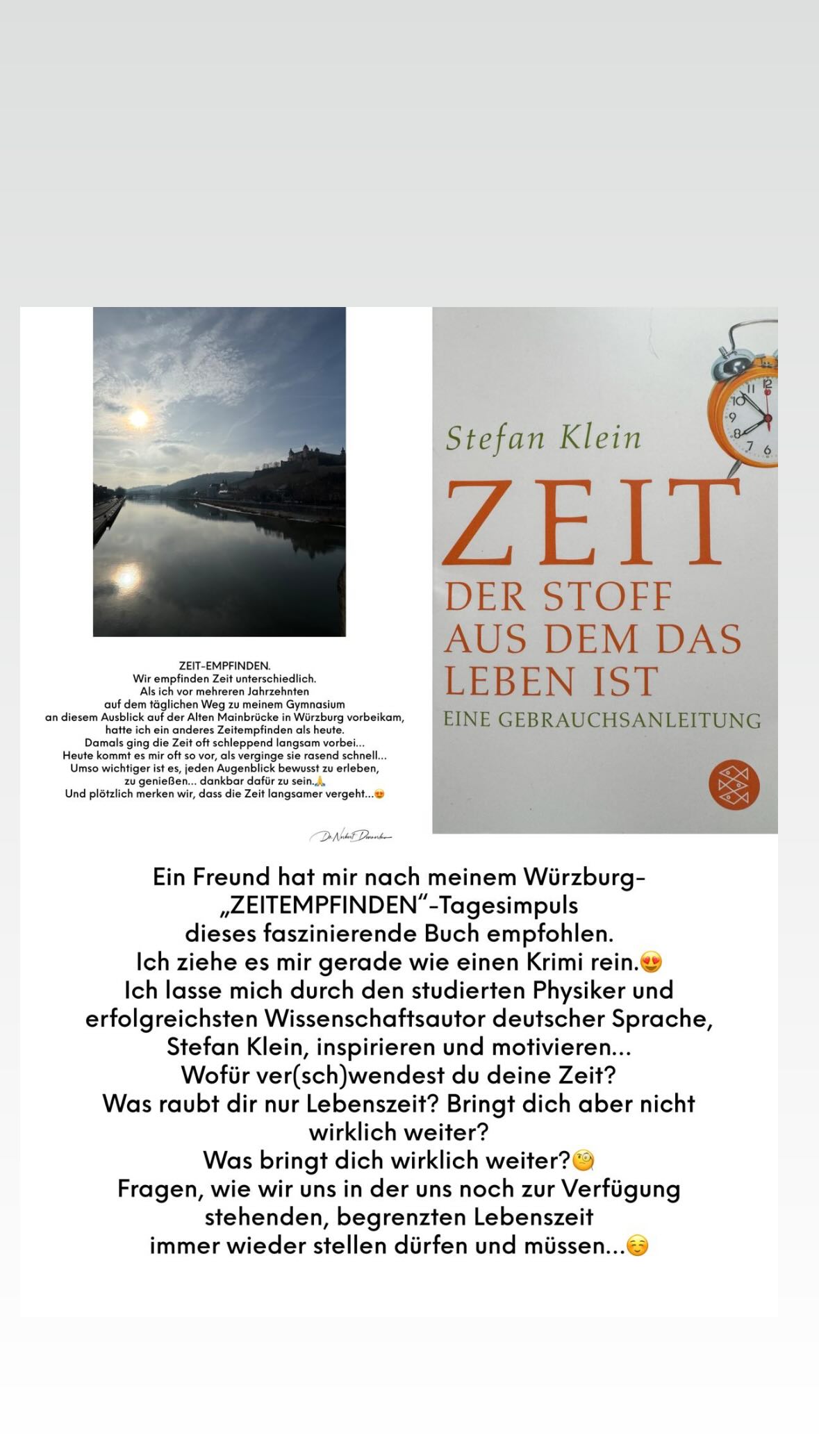 Stefan Klein A| DER STOFFE AUS DEM DAS auf dem täglichen Weg zu meinem