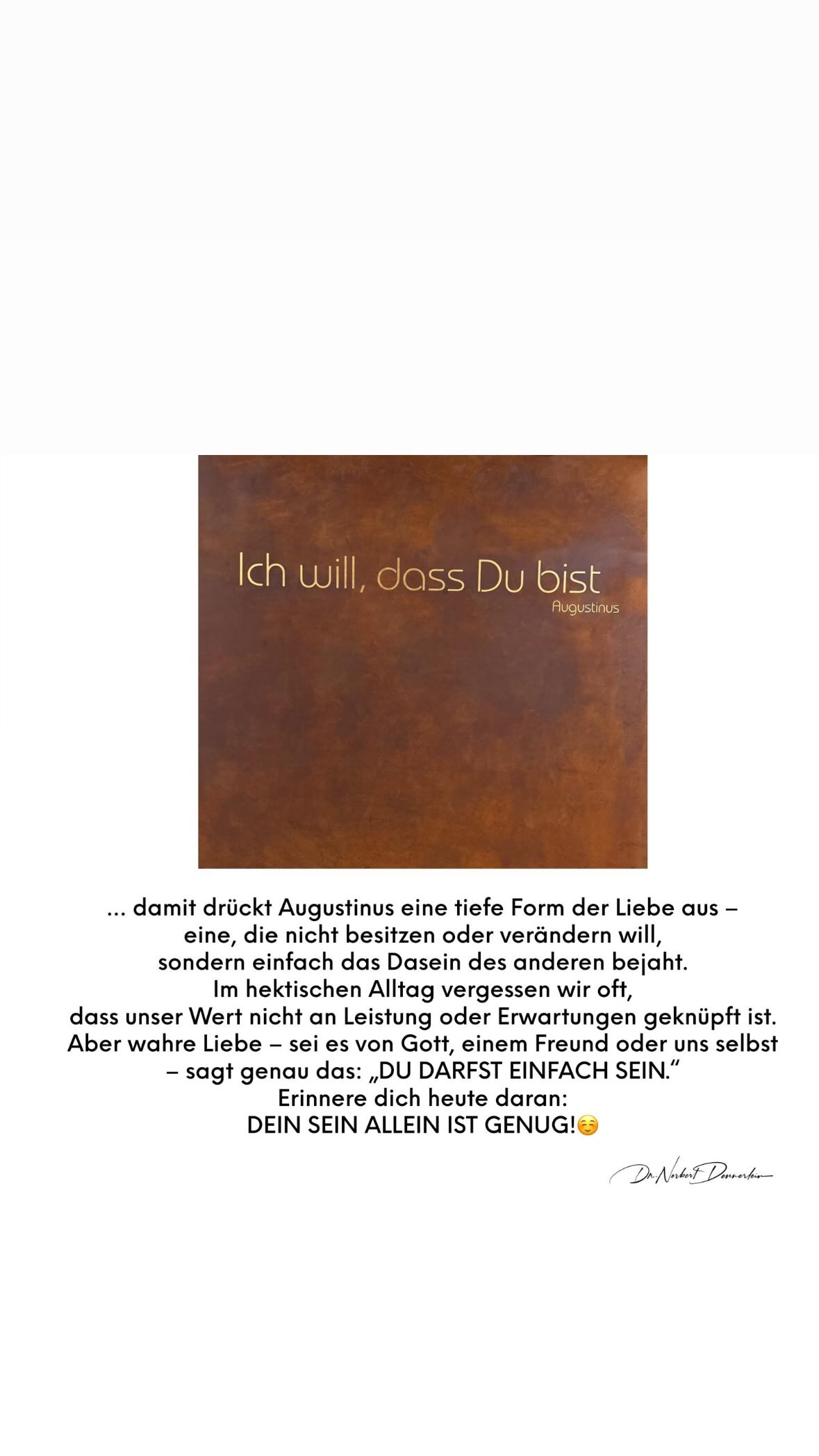 Ich will, dass Du bist Augustinus