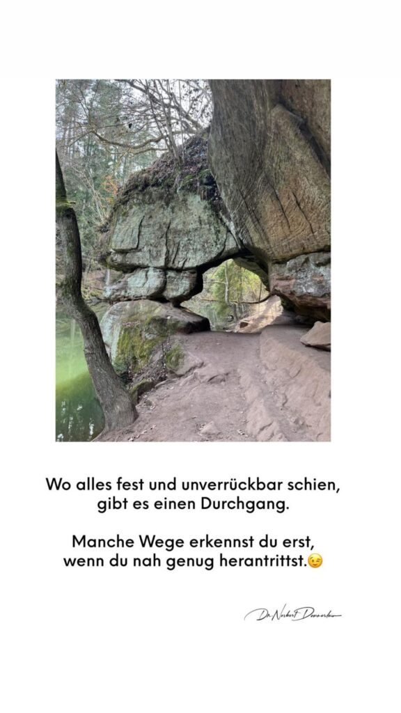 Dr. Norbert Dennerlein: Wo alles fest und unverrückbar schien, gibt es einen Durchgang