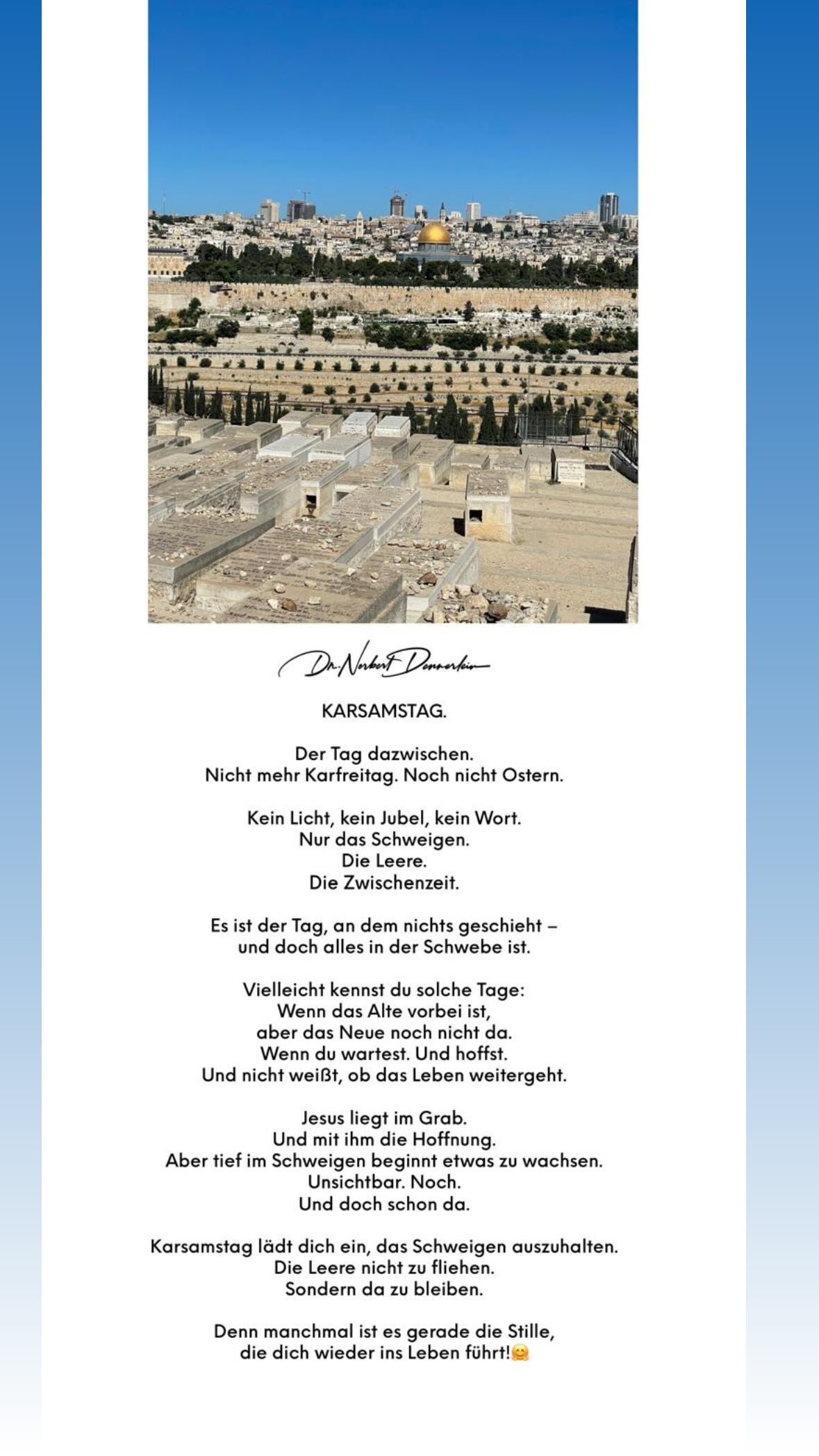 April 2025 - (17): KARSAMSTAG 1 KARSAMSTAG