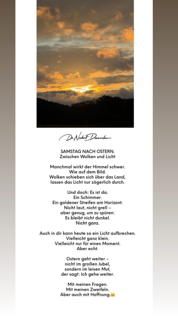 Dr. Norbert Dennerlein: LE SAMSTAG NACH OSTERN