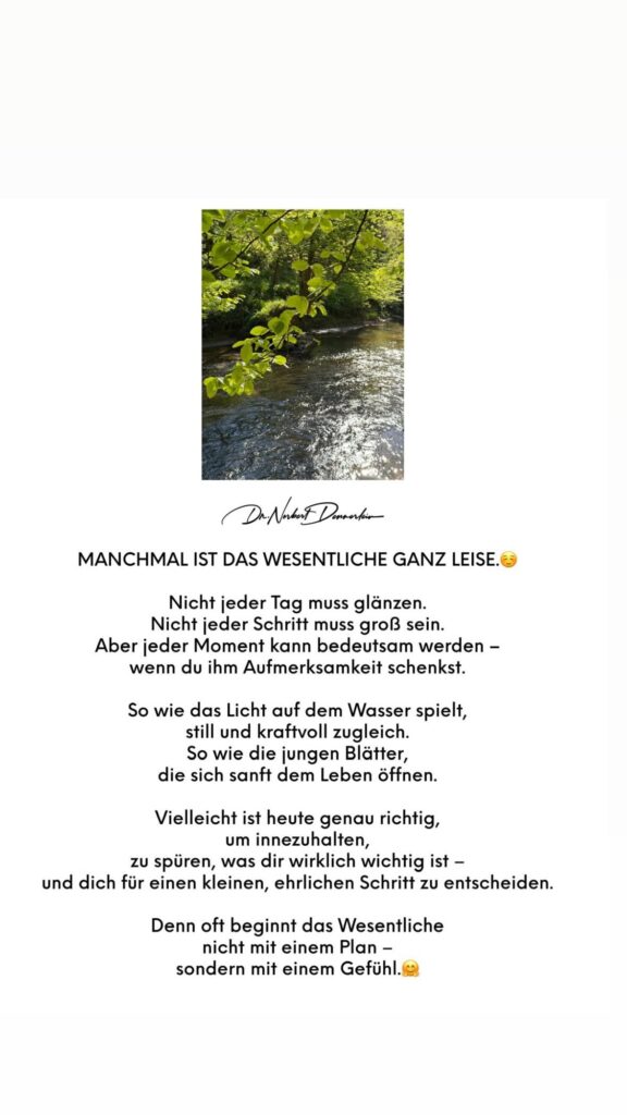 Dr. Norbert Dennerlein: MANCHMAL IST DAS WESENTLICHE GANZ LEISE