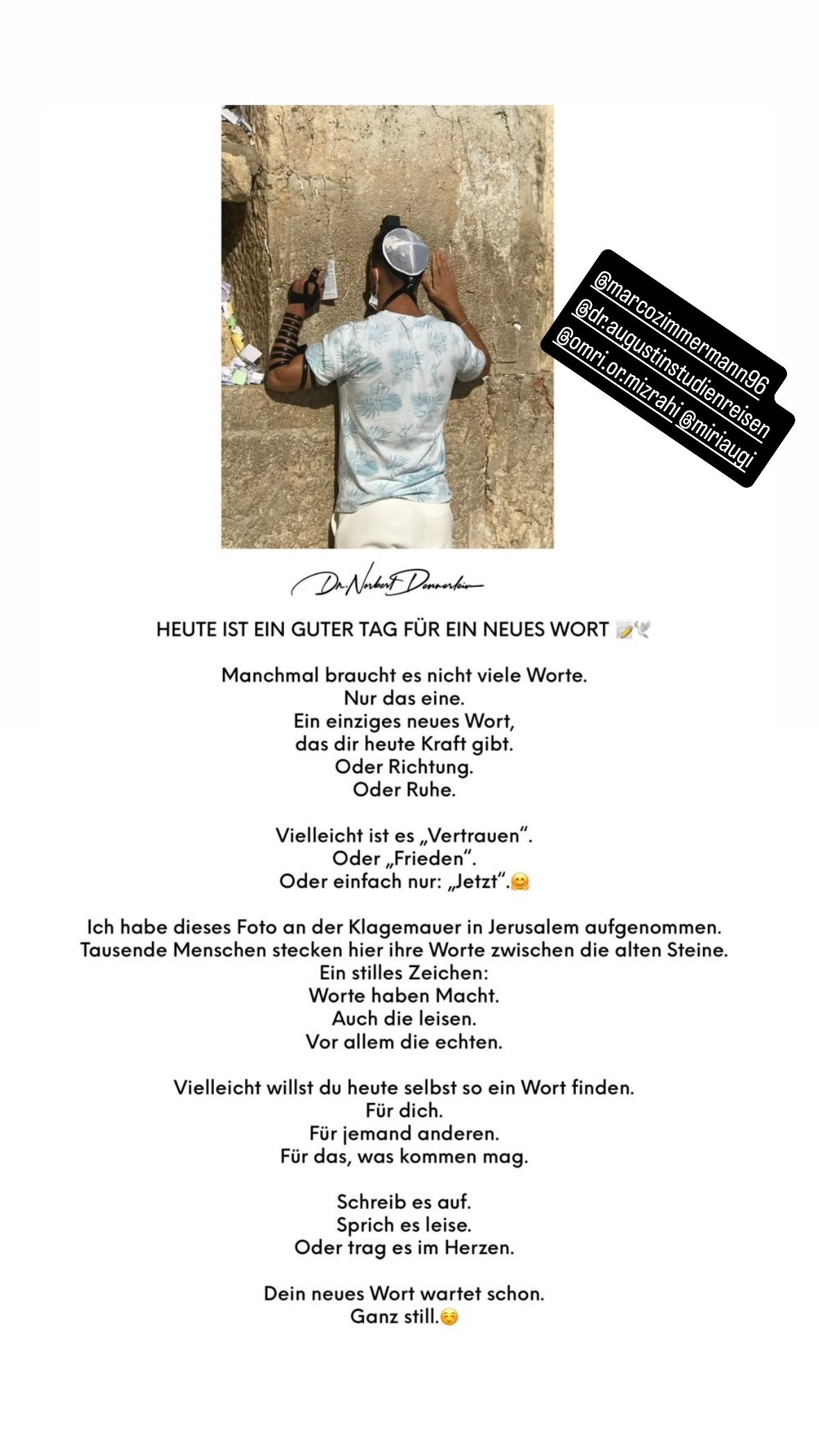 Dad HEUTE IST EIN GUTER TAG FUR EIN NEUES WORT 3° Manchmal braucht es