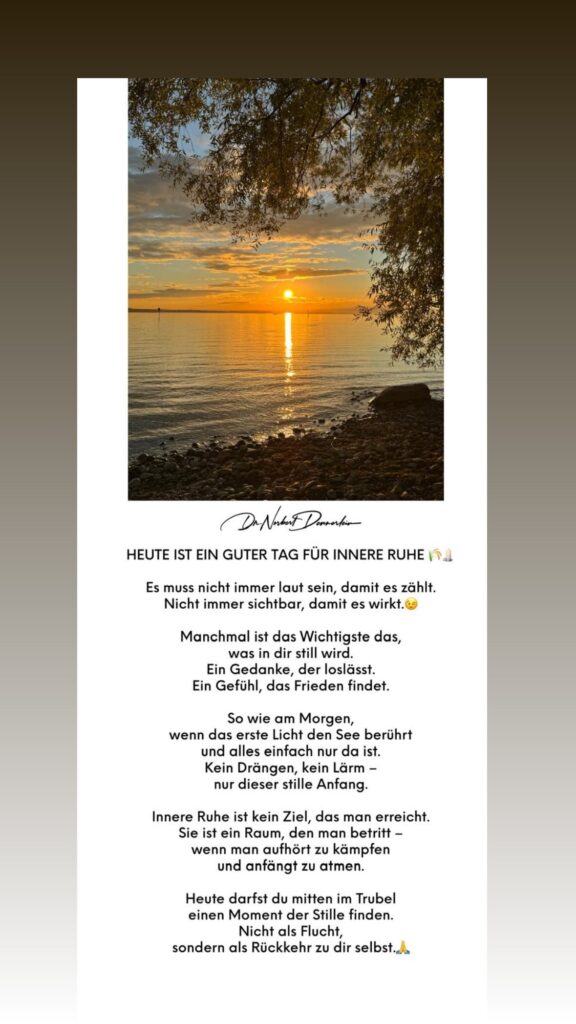 Dr. Norbert Dennerlein: (DeNabef Diva HEUTE IST EIN GUTER TAG FÜR INNERE RUHE  Es muss nicht