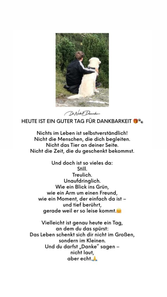 Dr. Norbert Dennerlein: ERe eS Dirk HEUTE IST EIN GUTER TAG FÜR DANKBARKEIT *s