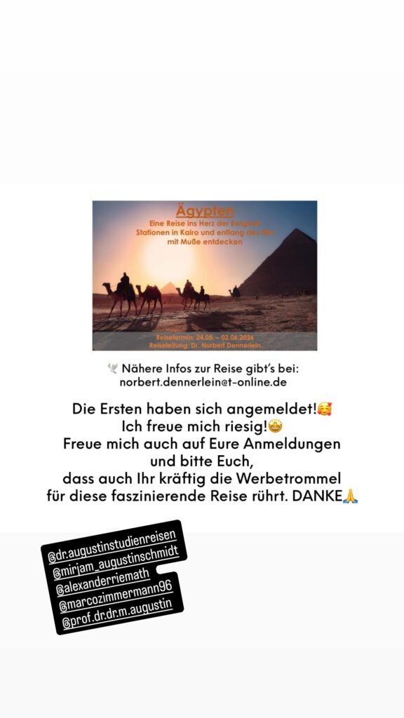 Dr. Norbert Dennerlein: Eine Reise ins Hi Stationen in Kairo und mit Muße entde: x Nähere Infos