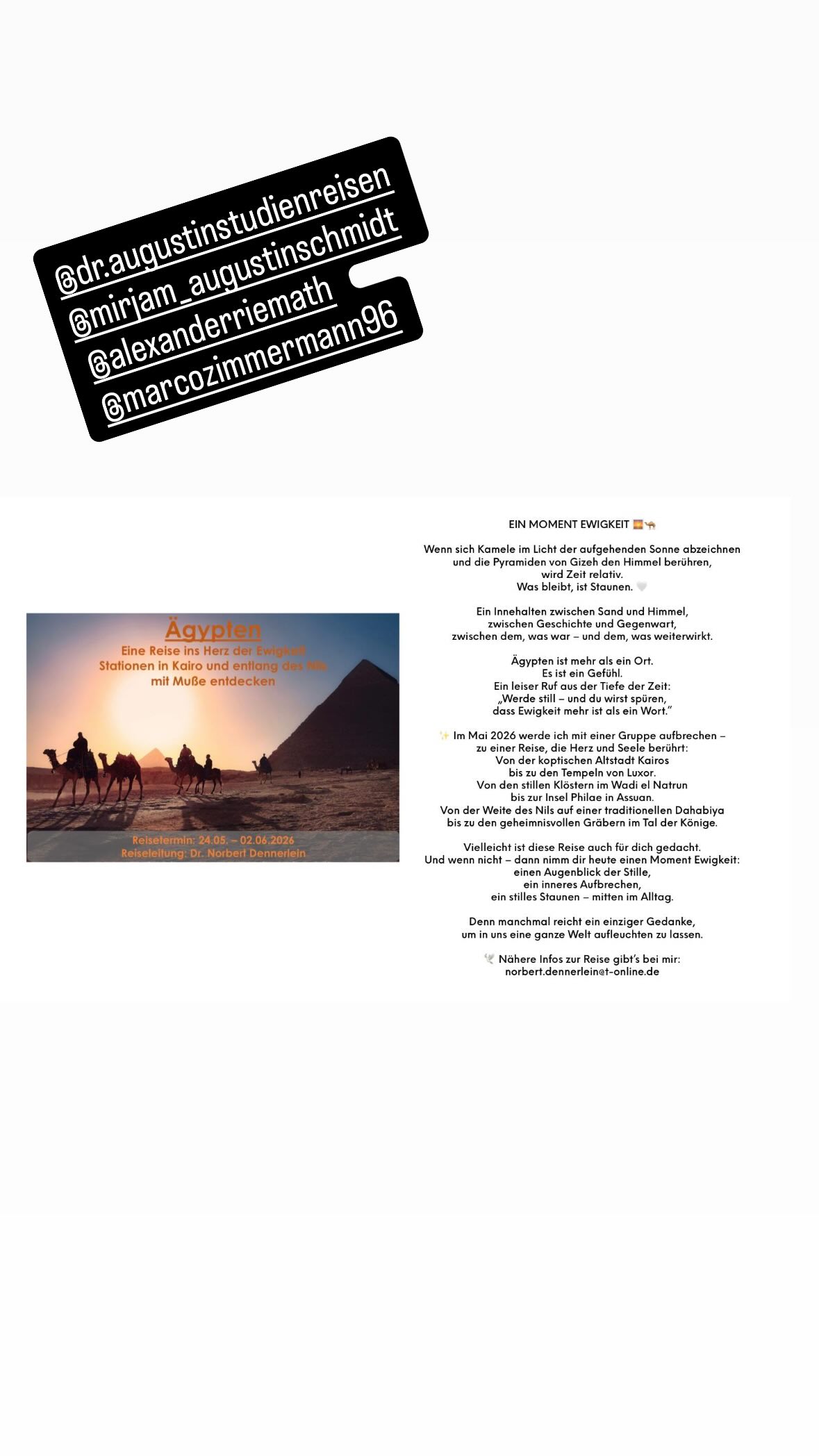 Stationen in Kairo und mit Muße entdei EIN MOMENT EWIGKEIT EI Wenn sich Kamele