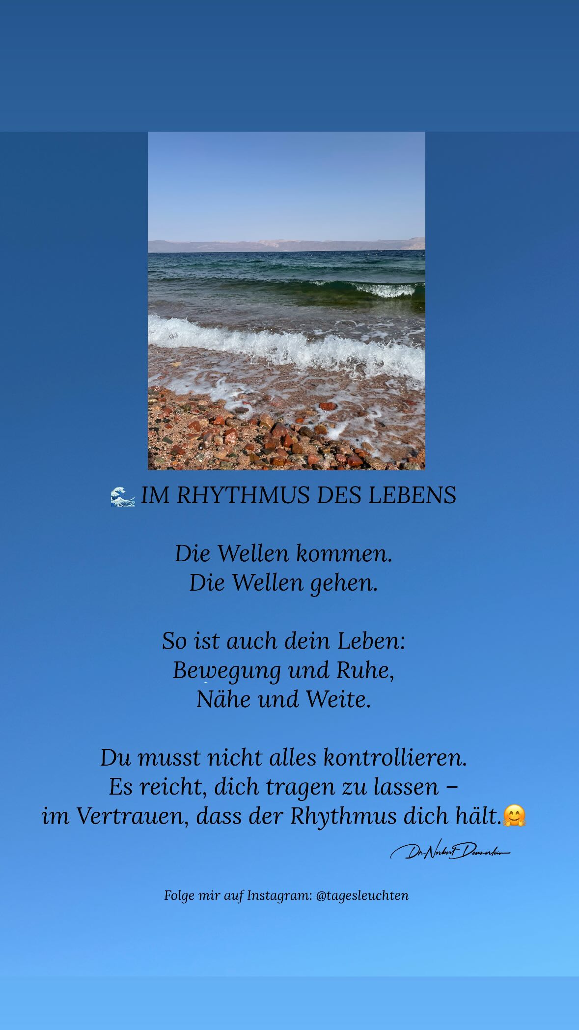 Du musst nicht alles kontrollieren