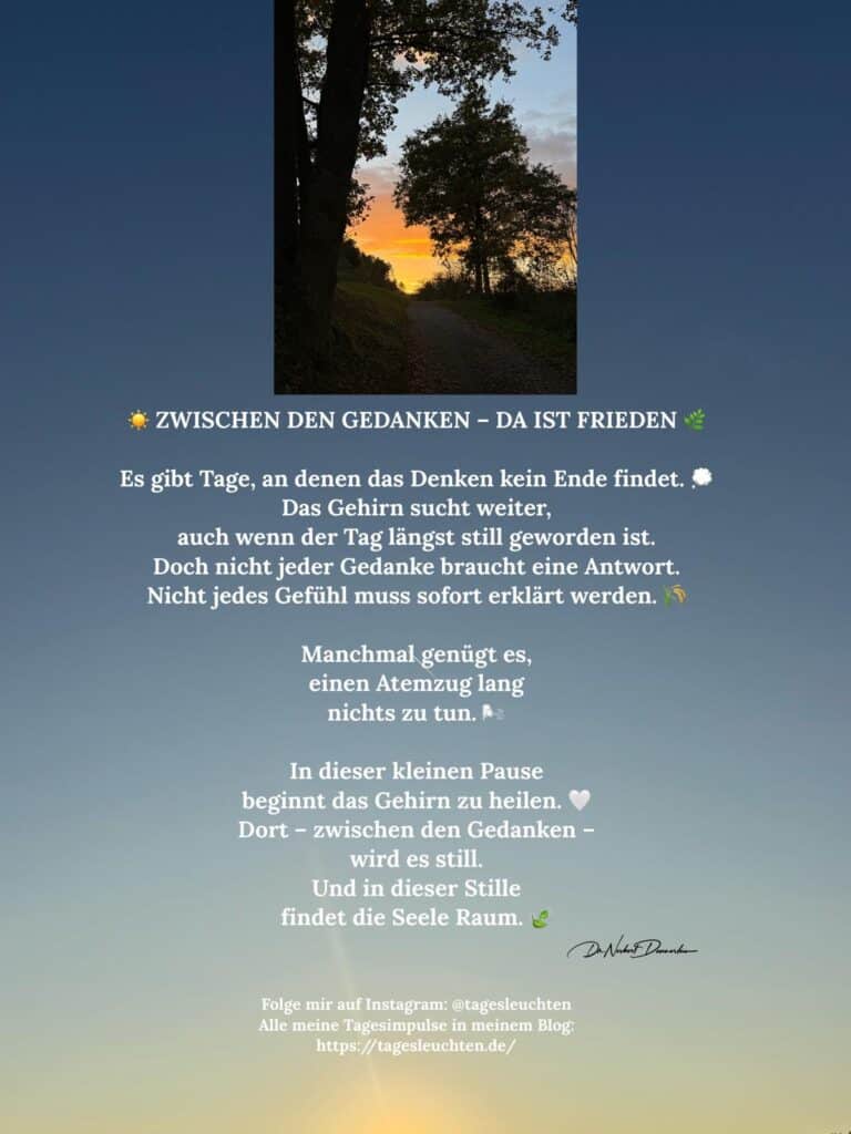 Dr. Norbert Dennerlein: Zwischen den Gedanken - da ist Frieden