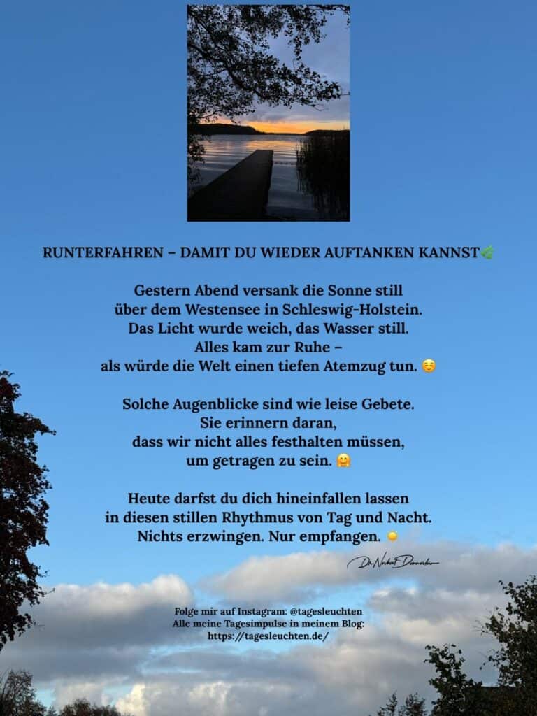 Dr. Norbert Dennerlein: Runterfahren - damit du wieder auftanken kannst