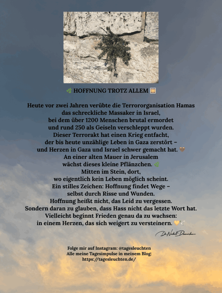 Dr. Norbert Dennerlein: Hoffnung trotz allem