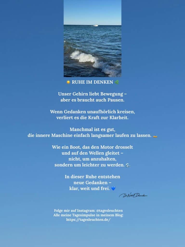 Dr. Norbert Dennerlein: Ruhe im Denken. Unser Gehirn liebt Bewegung