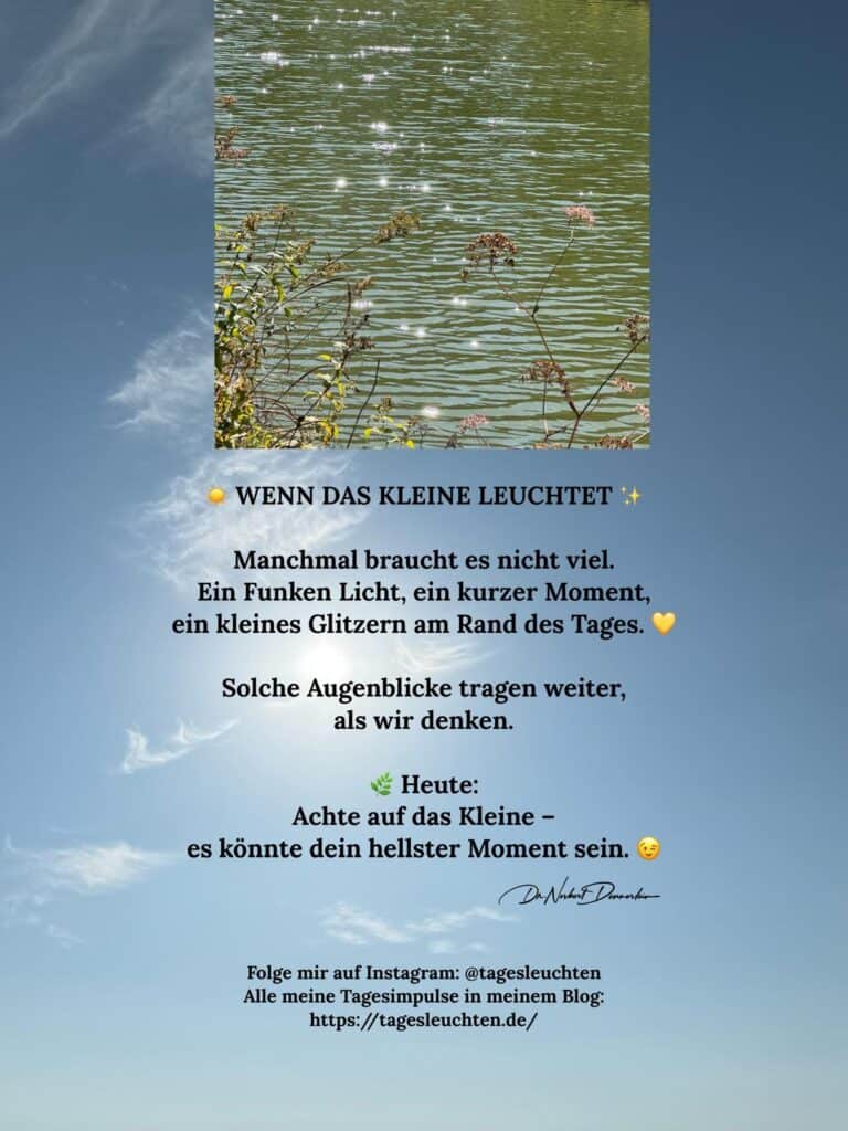 Dr. Norbert Dennerlein: Wenn das Kleine leuchtet