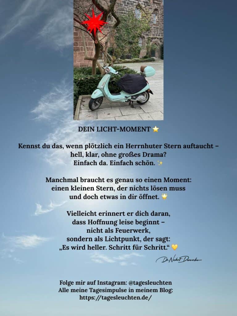 Dr. Norbert Dennerlein: DEIN LICHT-MOMENT. Kennst du das, wenn plötzlich ein Herrnhuter Stern auftaucht