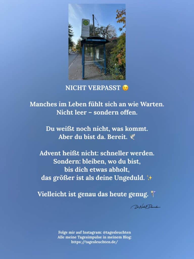 Dr. Norbert Dennerlein: NICHT VERPASST. Manches im Leben fühlt sich an wie Warten.