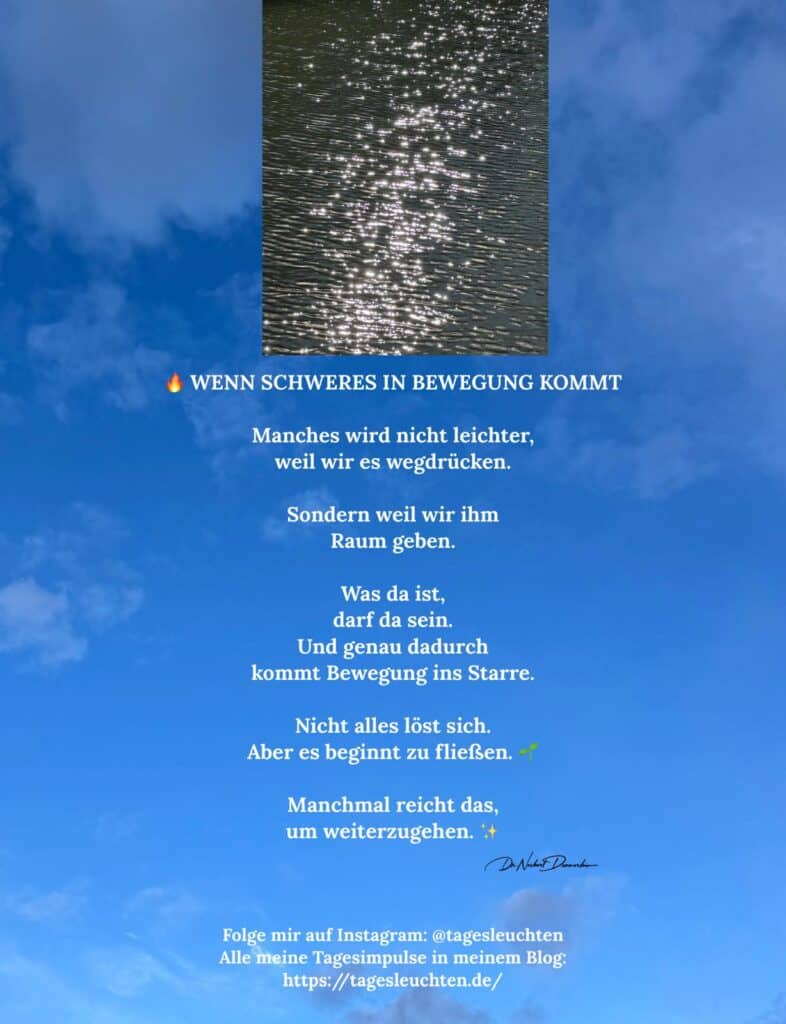 Dr. Norbert Dennerlein: WENN SCHWERES IN BEWEGUNG KOMMT. Manches wird nicht leichter, weil wir es wegdrücken.