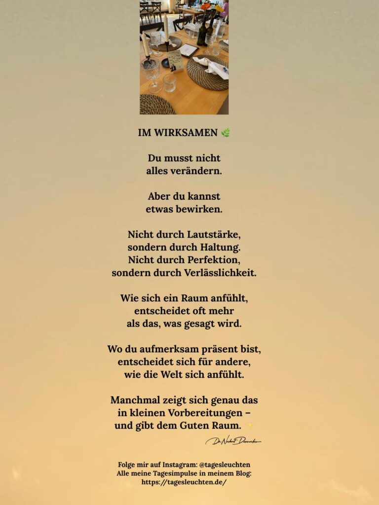 Dr. Norbert Dennerlein: IM WIRKSAMEN. Du musst nicht alles verändern. Aber du kannst etwas bewirken.