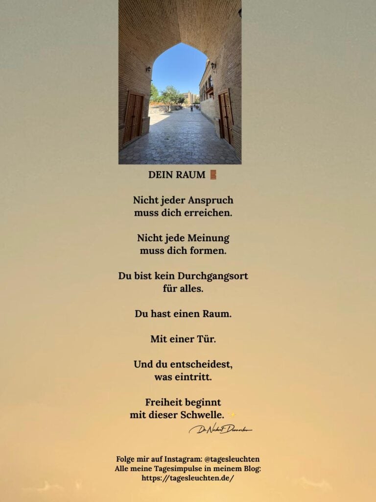 Dr. Norbert Dennerlein: DEIN RAUM. Nicht jeder Anspruch muss dich erreichen.