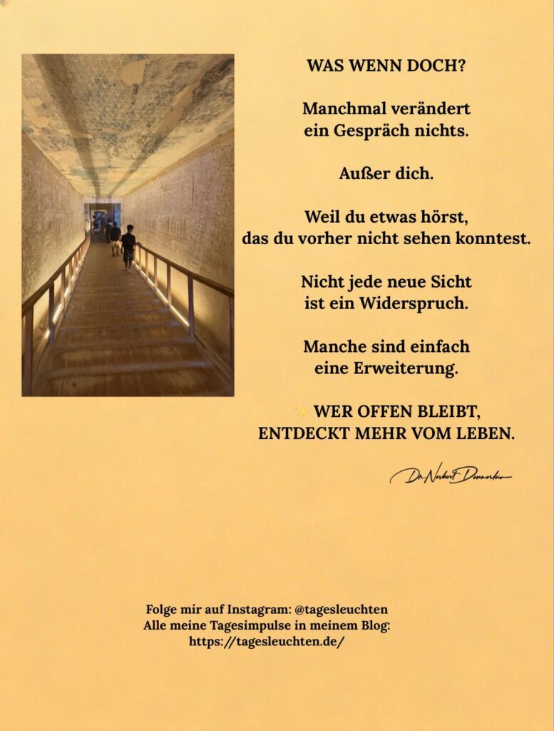 Dr. Norbert Dennerlein: WAS WENN DOCH? Manchmal verändert ein Gespräch nichts