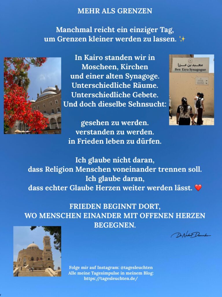 Dr. Norbert Dennerlein: MEHR ALS GRENZEN. Manchmal reicht ein einziger Tag, um Grenzen kleiner werden zu lassen