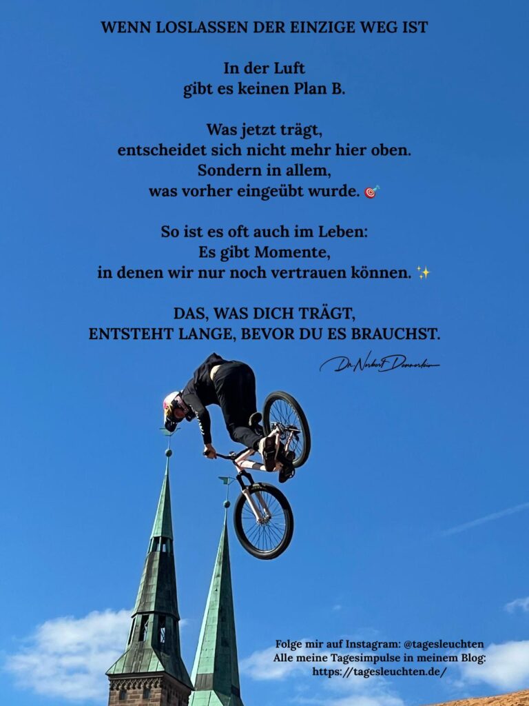 Dr. Norbert Dennerlein: WENN LOSLASSEN DER EINZIGE WEG IST. In der Luft gibt es keinen Plan B
