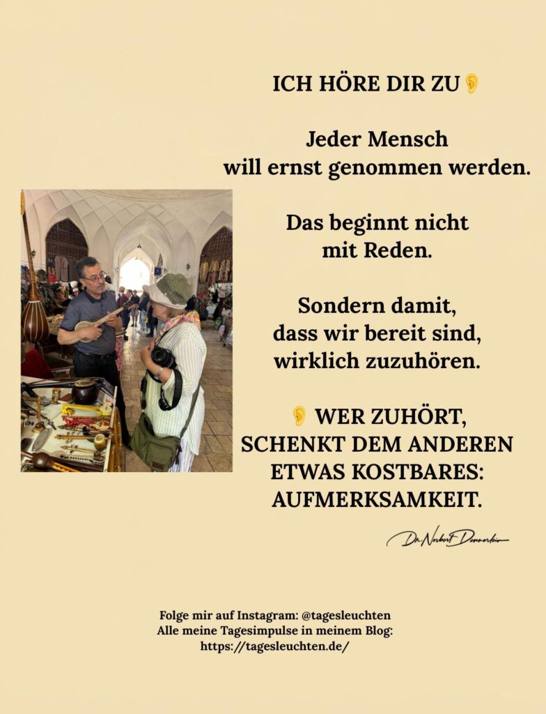 Dr. Norbert Dennerlein: ICH HÖRE DIR ZU. Jeder Mensch will ernst genommen werden