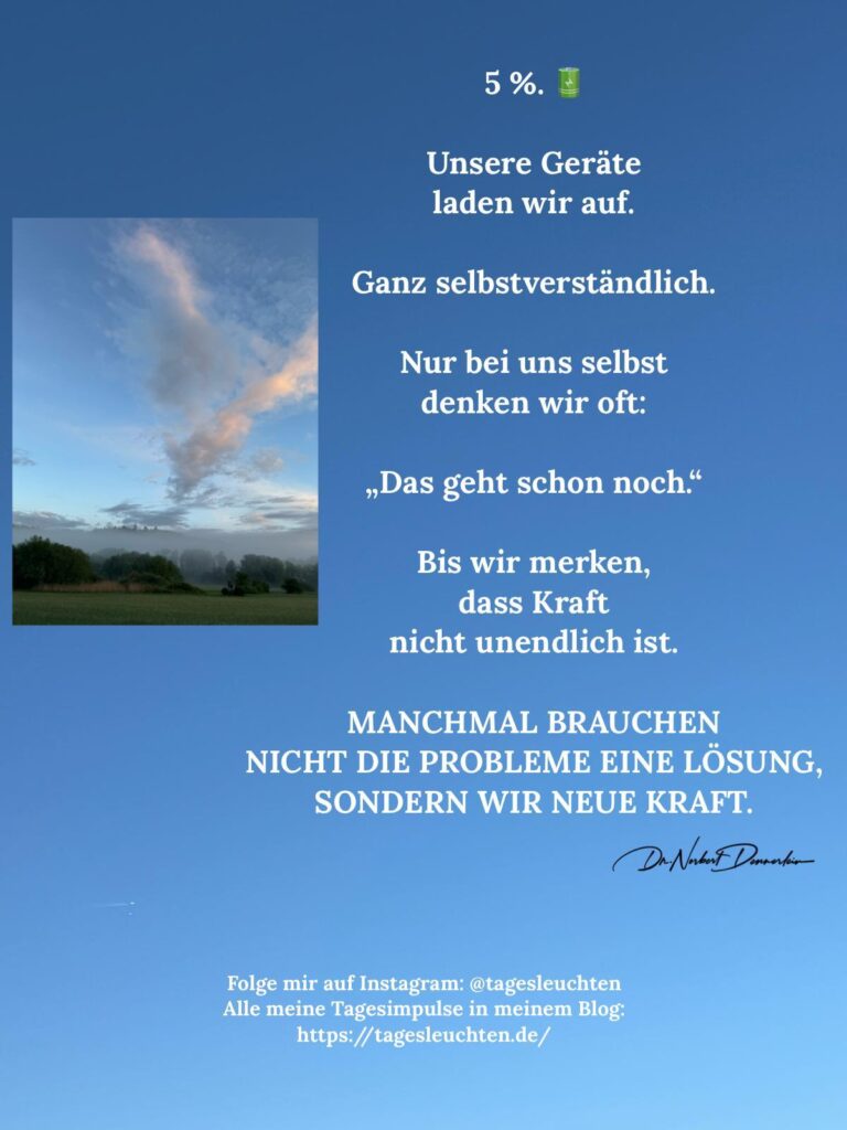 Dr. Norbert Dennerlein: 5 %. Unsere Geräte laden wir auf